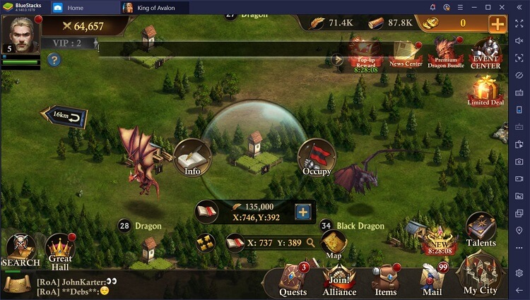 King of Avalon with BlueStacks Macros